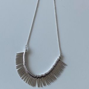 Silver spiked necklace